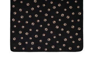 Koc bawełniano-akrylowy 150x200 cm We love dogs 93 czarny-beż