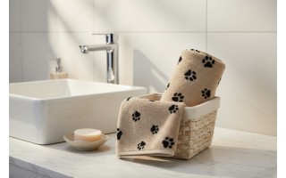 Ręcznik bawełniany 80x150 cm WE LOVE DOGS Paws 6247/93 kąpielowy