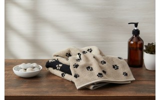 Ręcznik bawełniany 80x150 cm WE LOVE DOGS Paws 6247/93 kąpielowy