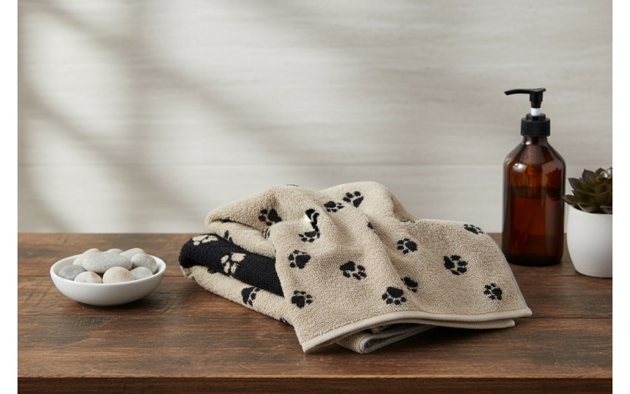 Ręcznik bawełniany 80x150 cm WE LOVE DOGS Paws 6247/93 kąpielowy