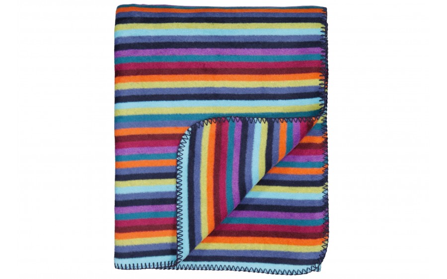 Koc bawełniano-akrylowy 150x200 Lifestyle 70480/84 ciemny multicolor