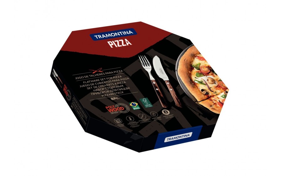 Komplet sztućców do pizzy dla 4 osób 8 el. Pizza Tramontina