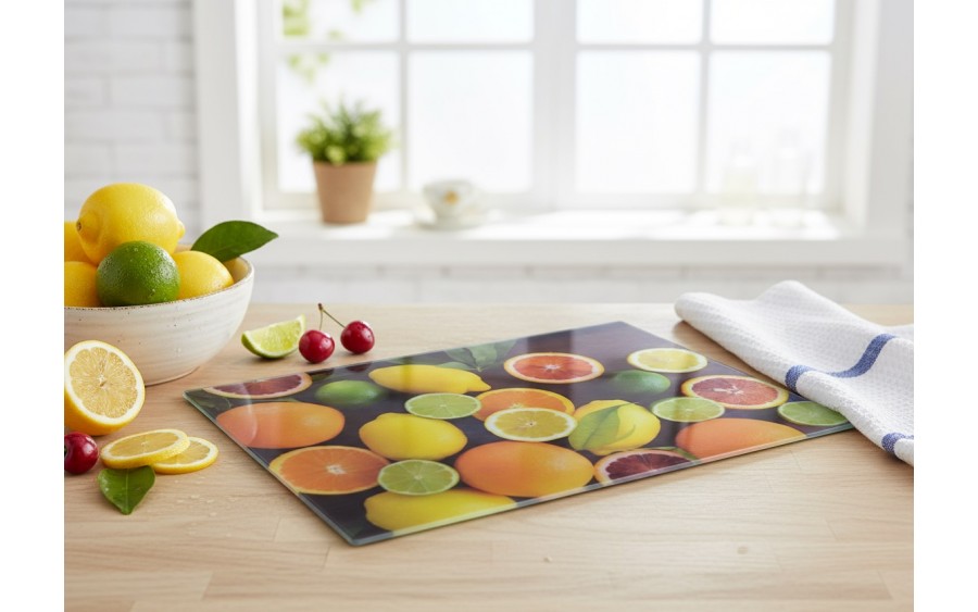 Deska szklana 20x30 cm Aria Cytrusy HTXD1143