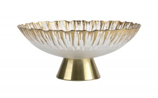 Patera szklana na złotej nodze 180031