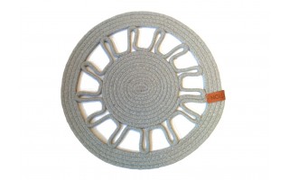 Mata stołowa 35 cm Boho sznurek szara
