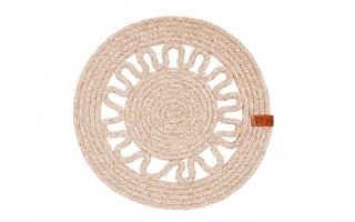 Mata stołowa 35 cm Boho sznurek beżowa