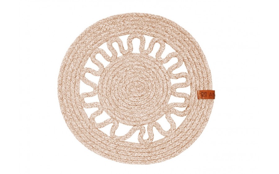 Mata stołowa 35 cm Boho sznurek beżowa