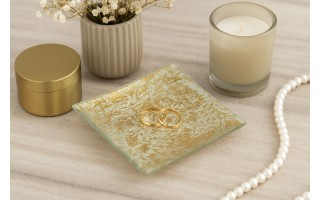 Podstawka szklana złota MK 1030