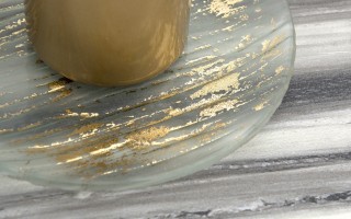 Podstawka szklana ze złotem MK1031