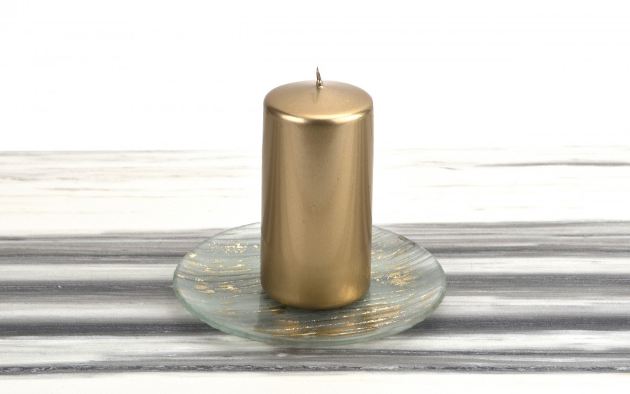 Podstawka szklana ze złotem MK1031