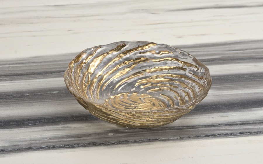 Salaterka szklana złota XC0537