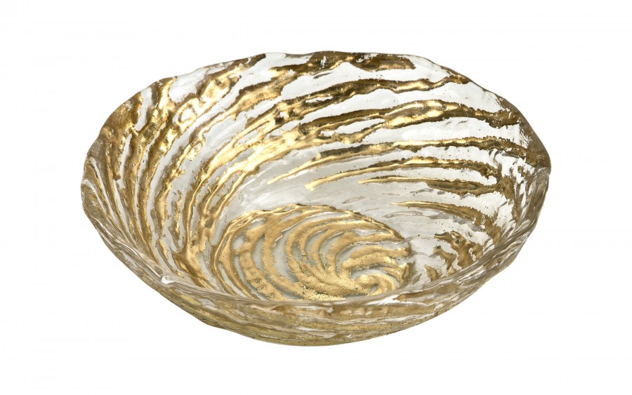 Salaterka szklana złota XC0537