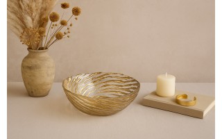 Salaterka szklana złota XC0537