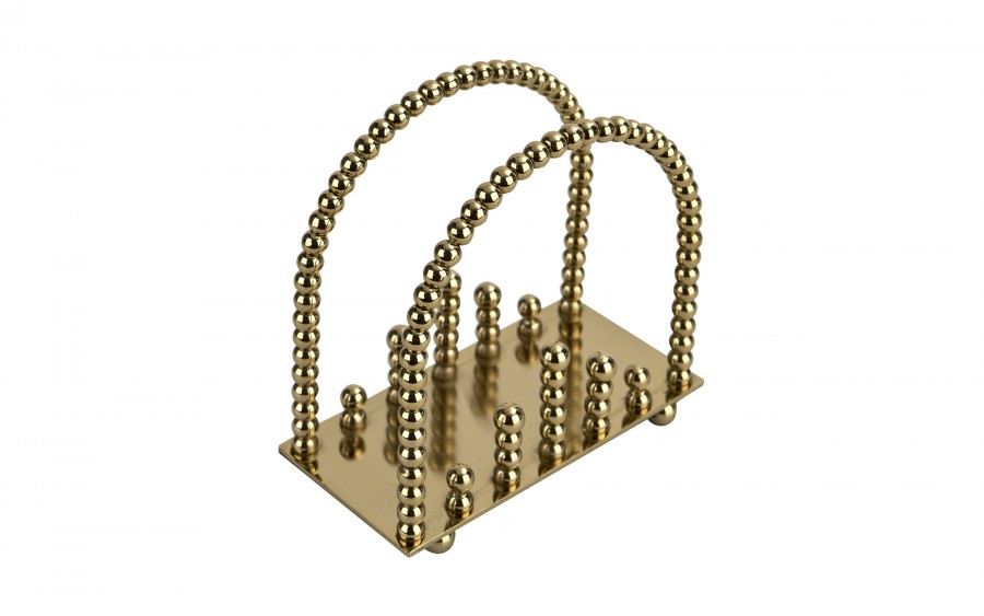 Serwetnik ozdobny metalowy złoty JK0304