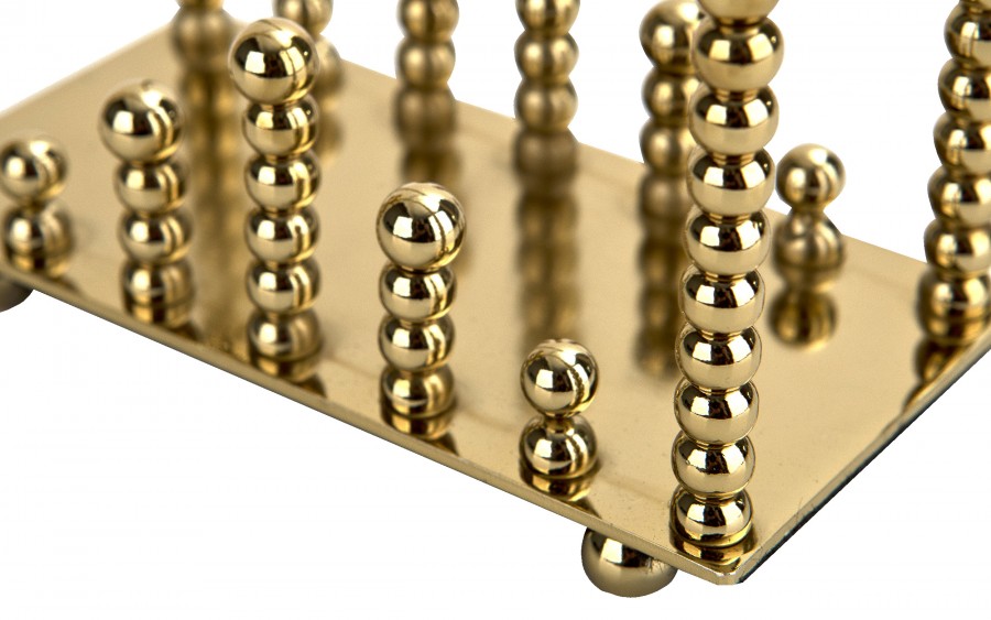 Serwetnik ozdobny metalowy złoty JK0304