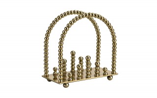 Serwetnik ozdobny metalowy złoty JK0304