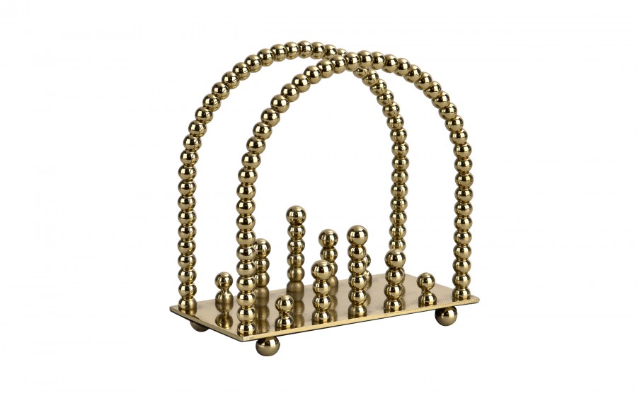 Serwetnik ozdobny metalowy złoty JK0304