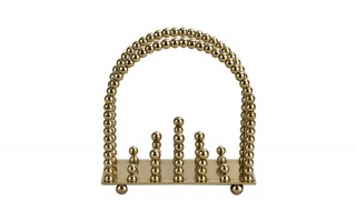 Serwetnik ozdobny metalowy złoty JK0304