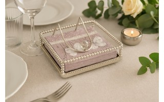 Serwetnik metalowy ozdobny JK0284