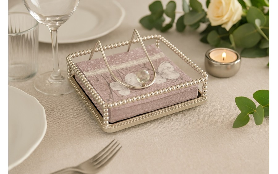 Serwetnik metalowy ozdobny JK0284