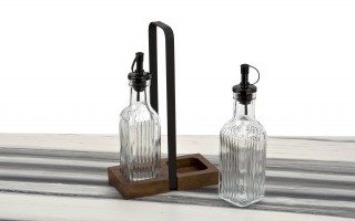 Kpl. Butelka na oliwę i ocet na stojaku 229231