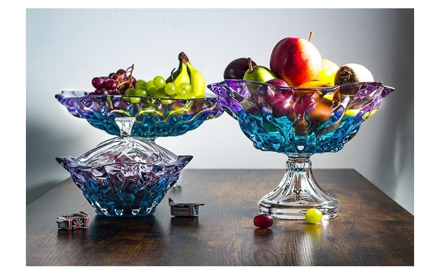 Misa kryształowa na nodze 30,5 cm Samba Gradient Bohemia