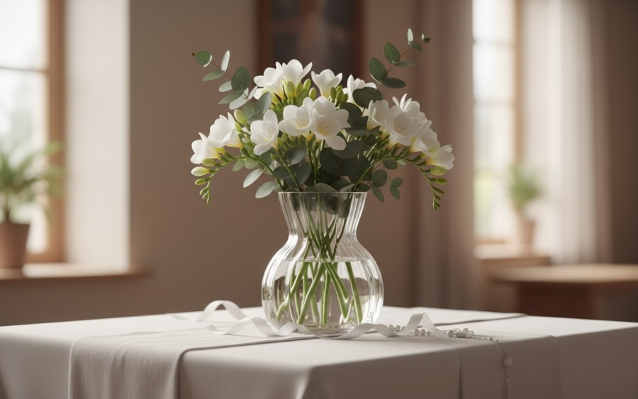 Wazon szklany 19 cm z optykiem