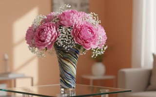 Wazon szklany 28 cm kolorowy 2310/C256