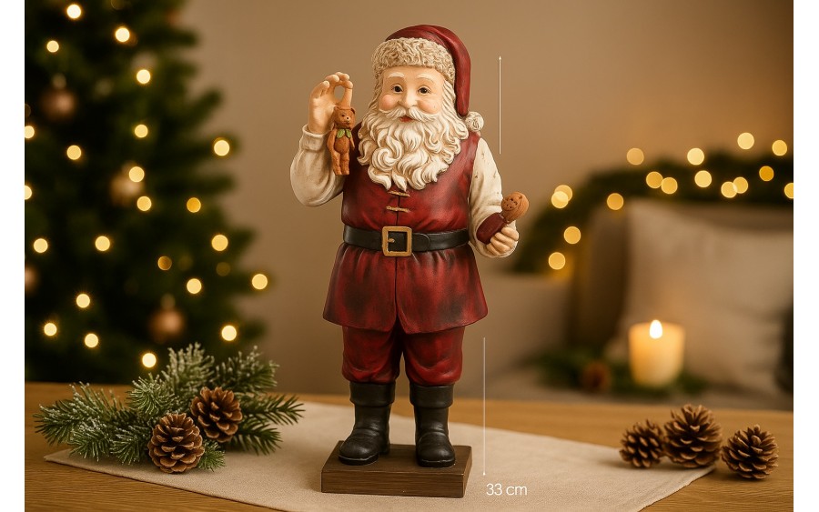 Figurka świąteczna Mikołaj 33x14 cm