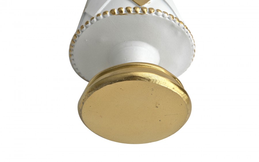 Figurka świąteczna Choinka biało złota 35,5 cm