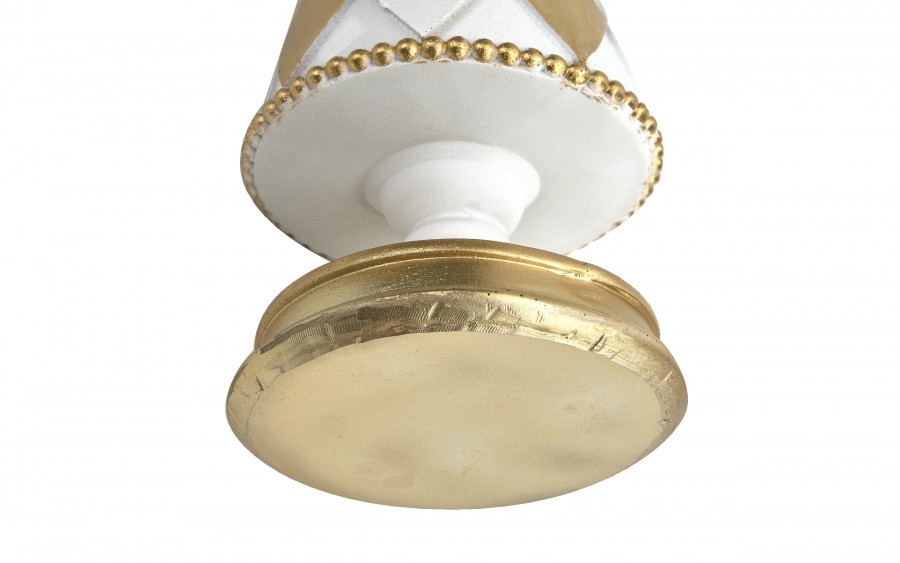 Figurka świąteczna Choinka biało złota 46 cm