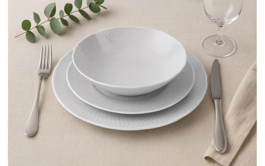 Talerz płytki 28 cm Sofia Biała