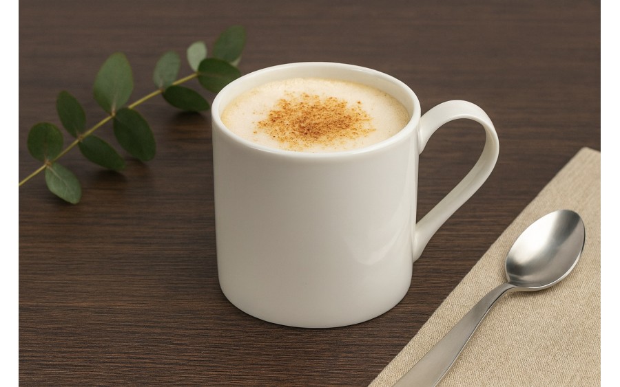 Kubek porcelanowy 400 ml szeroki kremowy