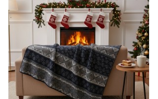 Koc Ibena 150x200 cm Skien IB1631-600 świąteczny