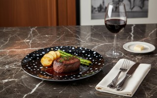 Talerz płytki obiadowy Black Galaxy 28 cm