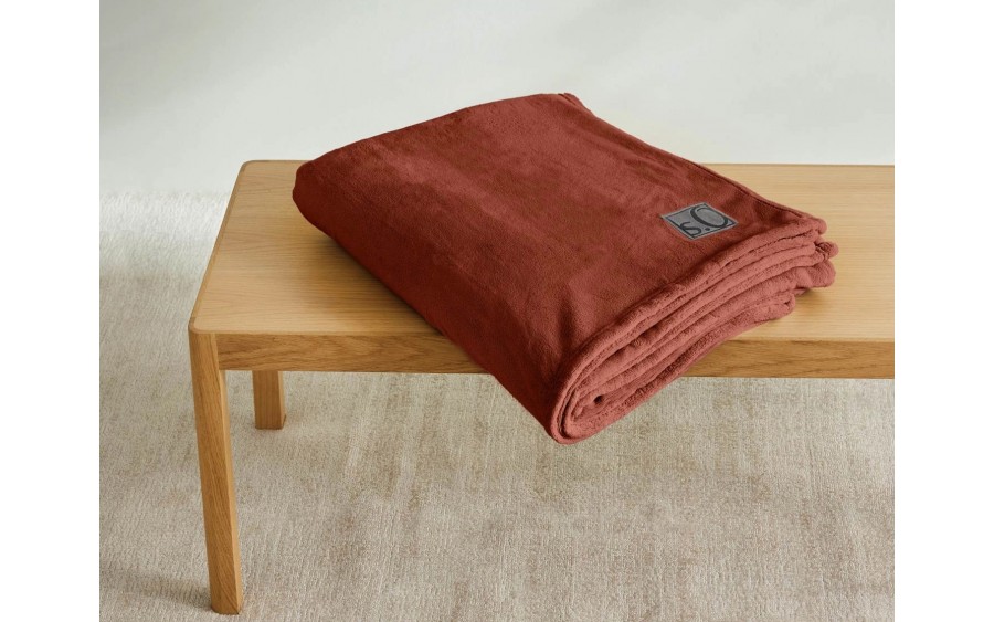 Koc 150x200 cm Kuschelsoft 3638-340 ceglany