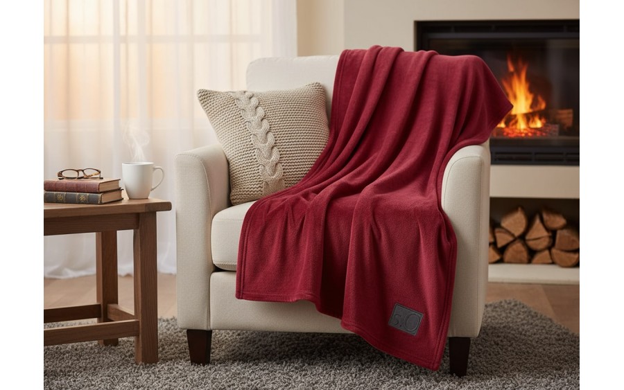 Koc 150x200 cm Kuschelsoft 3638-430 bordowy