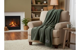 Koc 150x200 Kuschelsoft 3638-750 oliwka