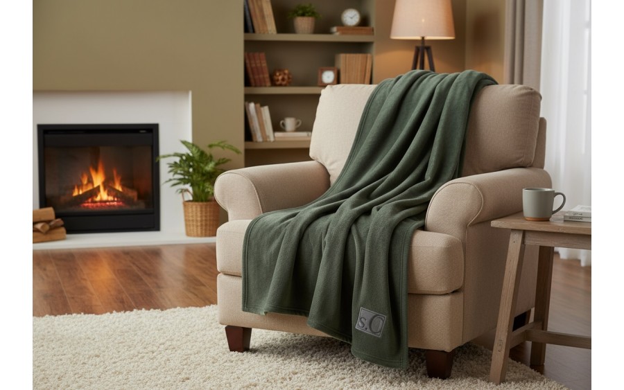 Koc 150x200 Kuschelsoft 3638-750 oliwka