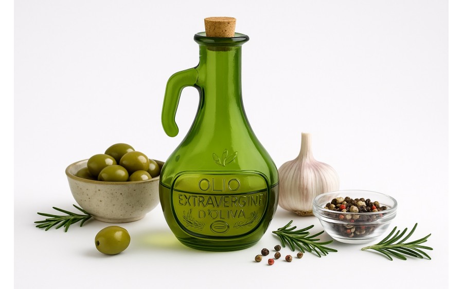 Butelka na oliwę 500ml z korkiem San Miguel zielona