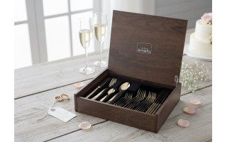 Komplet sztućców dla 6 osób Drift w kasecie 24 cz.