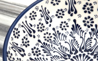 Salaterka ceramiczna 21 cm Oriental White Blue