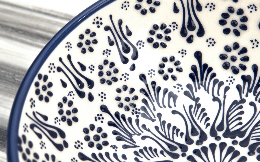 Salaterka ceramiczna 21 cm Oriental White Blue