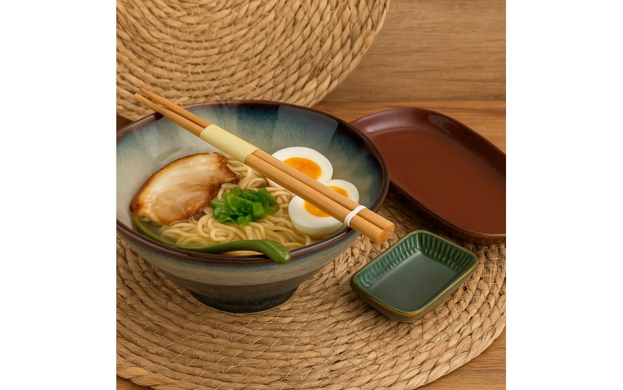 Salaterka 1L Ramen Ombres Deep Blue + pałeczki