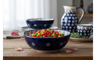 Salaterka ceramiczna 21 cm Oriental White Blue