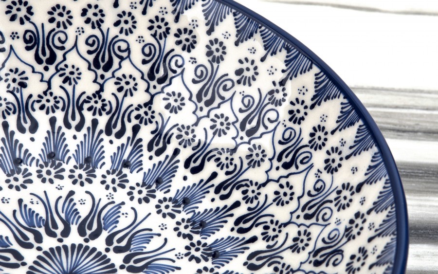 Salaterka ceramiczna 31 cm Oriental White Blue