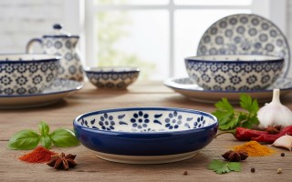 Płytka Salaterka ceramiczna 12 cm Oriental White Blue
