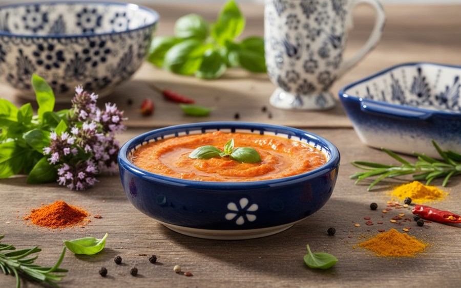 Salaterka ceramiczna 10 cm Oriental White Blue