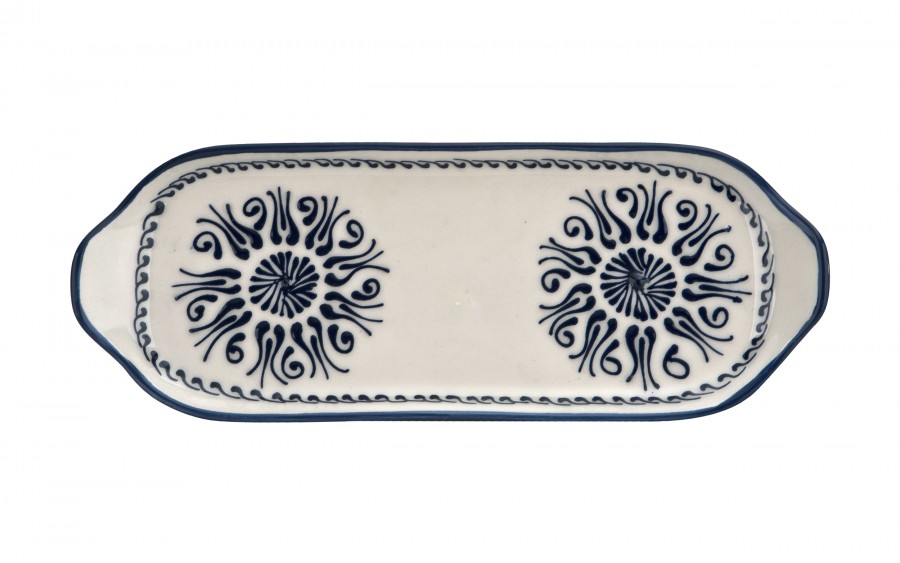 Półmisek ceramiczny 31x12 cm Oriental White Blue
