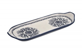 Półmisek ceramiczny 31x12 cm Oriental White Blue